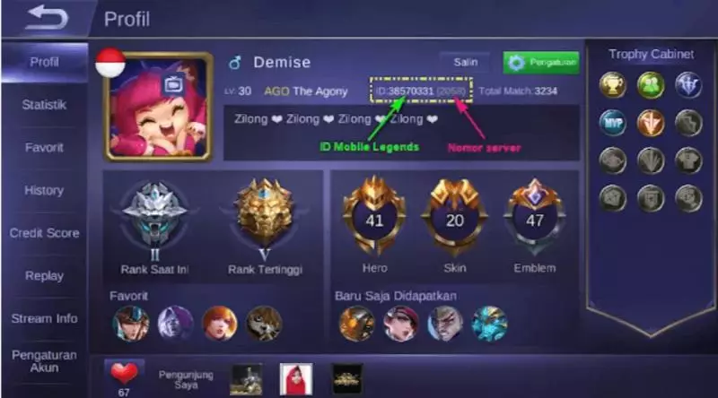 Cara Mengetahui ID dan Nomor Server Akun Mobile Legends